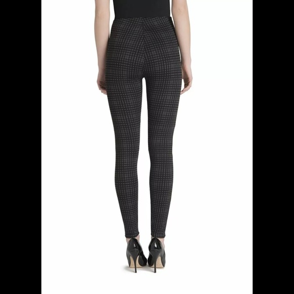 Lysse Center Seam Ponte Leggings Charcoal Check - Picture 6 of 8